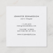 モダンな熱帯水彩画はプロフェッショナルを去ります スクエア名刺 (裏面)