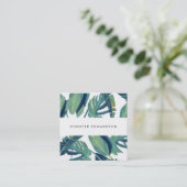 モダンな熱帯水彩画はプロフェッショナルを去ります スクエア名刺 (スタンド正面)