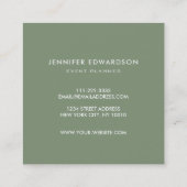 モダンな熱帯水彩画はプロフェッショナルを去ります スクエア名刺 (裏面)