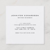 モダンな熱帯水彩画はプロフェッショナルを去ります スクエア名刺 (裏面)