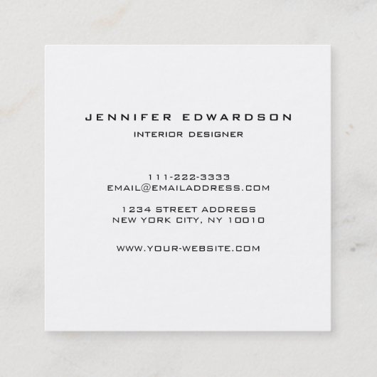 モダンな熱帯水彩画はプロフェッショナルを去ります スクエア名刺 (裏面)