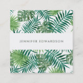 モダンな熱帯水彩画はプロフェッショナルを去ります スクエア名刺 (正面)