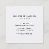 モダンな熱帯水彩画はプロフェッショナルを去ります スクエア名刺 (裏面)