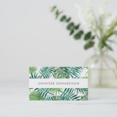 モダンな熱帯水彩画はプロフェッショナルを去ります 名刺 (スタンド正面)