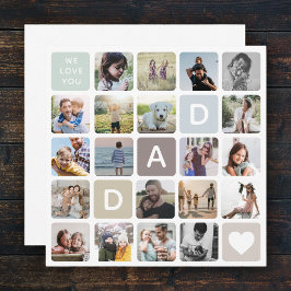 モダンな父の日のフォトコラージュ 家族の愛