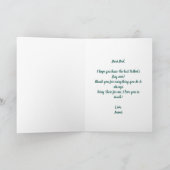 モダンな父の日グリーンイラストデザイン カード (内部)