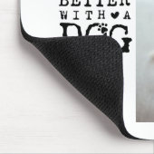 モダンな犬の名言写真テンプレート マウスパッド (コーナー)