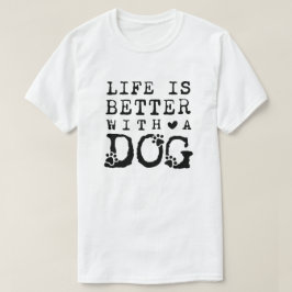 モダンな犬の名言写真テンプレート Tシャツ