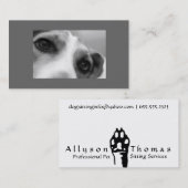 モダンな犬の目および足 名刺 (正面/裏面)