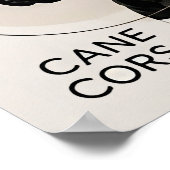 モダンな犬の肖像画: カネコルソのミニマルアート ポスター (角)