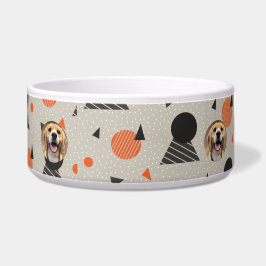モダンな犬好きのためのギフト オーダーメイド名前入り犬用食器 ボウル