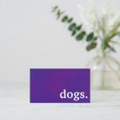 モダンな犬。ロイヤルティ・パンチカード 名刺 (スタンド正面)
