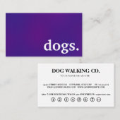 モダンな犬。ロイヤルティ・パンチカード 名刺 (正面/裏面)