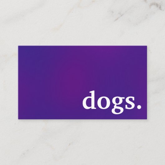 モダンな犬。ロイヤルティ・パンチカード 名刺 (正面)