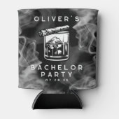 モダンな独身パーティーのためのシガーズとホワイト ブラック 缶クーラー (正面)