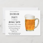 モダンな独身パーティーの乾杯 招待状 (正面)