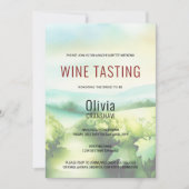 モダンな独身最後の夜のワインツアー デスティネーション 招待状 (正面)