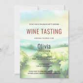 モダンな独身最後の夜のワインツアー デスティネーション 招待状 (正面)