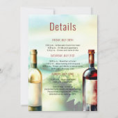 モダンな独身最後の夜のワインツアー デスティネーション 招待状 (裏面)