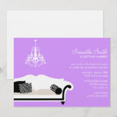 モダンな独身最後の祝いまたは結婚前のお披露目招待状 招待状 (正面/裏面)