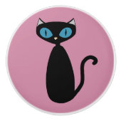 モダンな猫のカスタムな色-キャビネットのノブ セラミックノブ (正面)