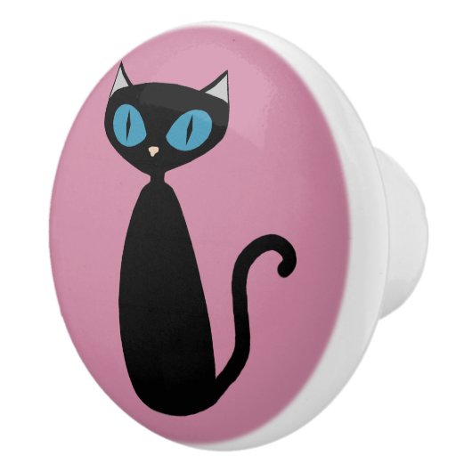 モダンな猫のカスタムな色-キャビネットのノブ セラミックノブ (右)