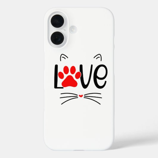 モダンな猫好きのためのパウプリント Case-Mate iPhoneケース (裏面)