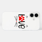 モダンな猫好きのためのパウプリント Case-Mate iPhoneケース (裏面 (横))