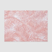 モダンな珊瑚のピンクのフェイクなグリッターのエレガントなヤシの木 薄葉紙 (正面)