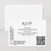 モダンな現代のタイポグラフィー アーバン シック 出欠カード (正面/裏面)