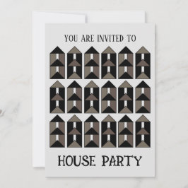 モダンな現代のハウスパーティー 招待状