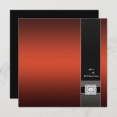 モダンな現代的な赤いパーティーのテンプレート 招待状 (正面/裏面)