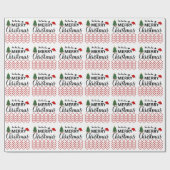 モダンな現代的幾何学 メリークリスマス ラッピングペーパー (フラット)