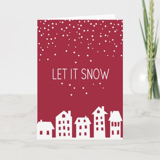 モダンな現代風の冬のグリーティングカード サンキューカード (正面)