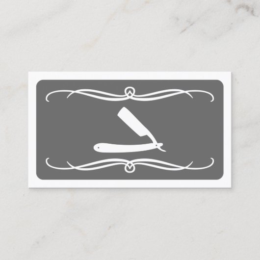 モダンな理容師(カスタマイズ可能な色) 名刺 (正面)