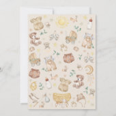 モダンな男の子のベビーシャワーのためのおしゃれなベビー服の招待状 招待状 (裏面)