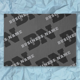 モダンな男性的なグレー Your Name or Business Name 薄葉紙