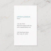 モダンな画家 & デコレーター グリーンとホワイト 名刺 (裏面)