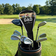 モダンな白い文字のDad Established 3枚の写真