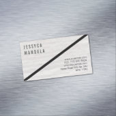 モダンな白い木 マグネット名刺 (インサイチュ)