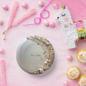 モダンな白い花のパール ペーパーボウル (パーティー)