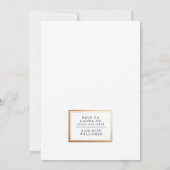 モダンな白い象のホリデーパーティーの招待状 招待状 (裏面)