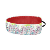 モダンな白と青とピンクの桜の水彩画 アスレチックヘッドバンド (右)