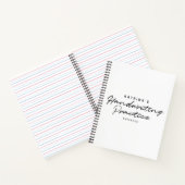 モダンな白と黒のシンプルな手書き練習帳 ノートブック (内部)