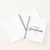 モダンな白と黒のシンプルな結婚前のお祝いギフトリスト ノートブック (内部)