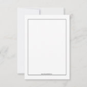 モダンな白と黒の披露宴招待状 招待状 (裏面)