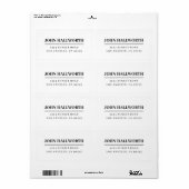 モダンな白と黒 ラベル (フルシート)