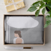 モダンな白のウェディングドレス 輝きを放つ ブライダルシャワー 薄葉紙 (ギフト)