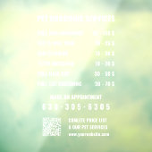 モダンな白のカスタムビジネスサービスリストQRコード ウィンドウサイン (シート3)