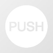 モダンな白のプッシュ＆プルドアステッカー ウィンドウサイン (シート)